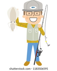 Angler fishing hobby