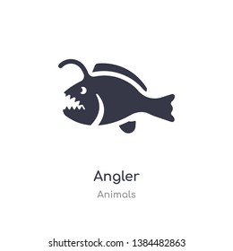 angler icon. isolated angler icon vector illustration from animals collection. editable sing symbol can be use for web site and mobile app