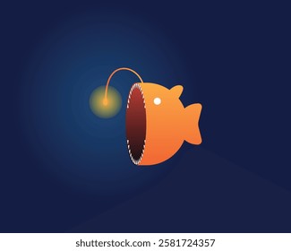 Angler or Lantern Fish Vector Image