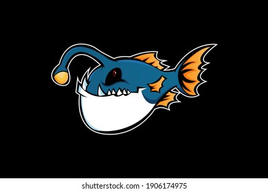 EPS VECTOR DE LOGOTIPO MASCOT ANGLER