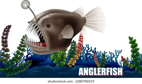 Anglerfish Deep Sea Creature illustration