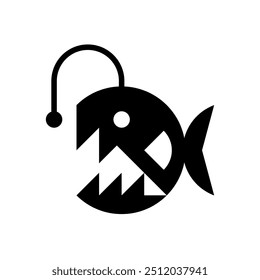 Anglerfish logo. Icon design. Template elements