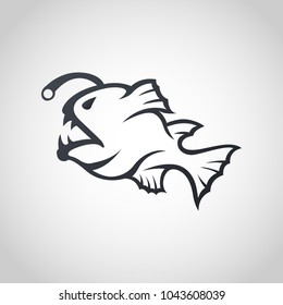 Anglerfish  logo icon design, vector illustration