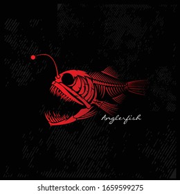 Anglerfish Logo Template, Unique & Masculine Anglerfish vector, Great for Decal shirts & Logo. would be great if you download in Eps Size. 