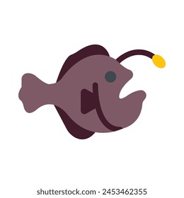 Anglerfish Vector Flat Icon Design