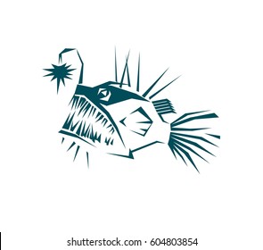 Anglerfish. Vector logo