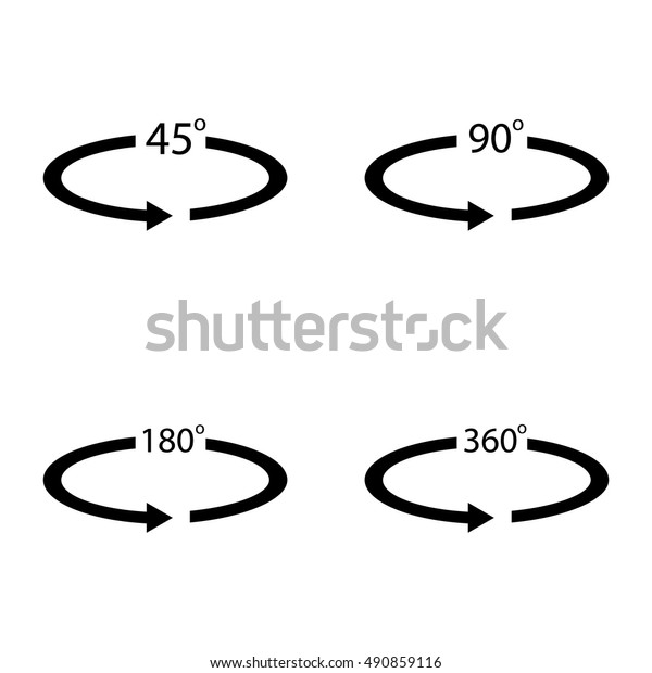 Angles Degrees Icon Stock Vector Royalty Free