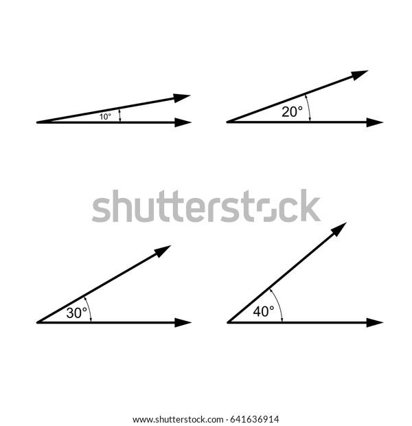 Angles Degrees Geometry Math Signs Symbols Stock Vector (Royalty Free ...