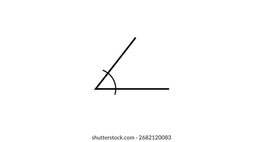 Angles Measure Symbol in Geometry.