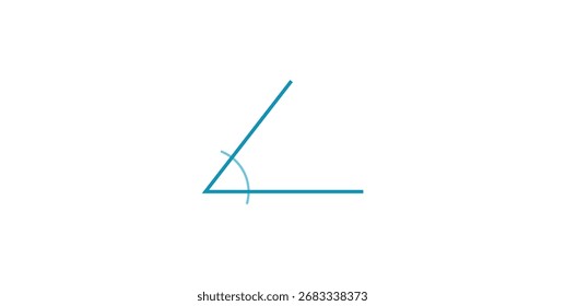 Angles Measure Symbol in Geometry.