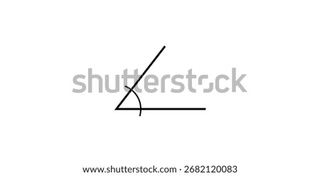 Angles Measure Symbol in Geometry.