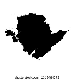 Anglesey map, district of Wales. Vector illustration.