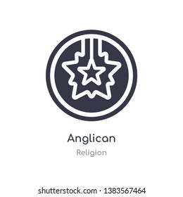 anglican icon. isolated anglican icon vector illustration from religion collection. editable sing symbol can be use for web site and mobile app