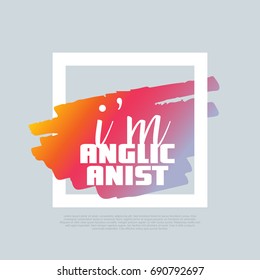 I'm an Anglicanist. Vector clip-art template, poster design. Motto, label, text. Compatible wtih PNG, JPG, AI, CDR, SVG, PDF and EPS.