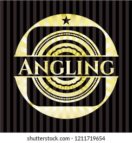 Angling gold shiny emblem