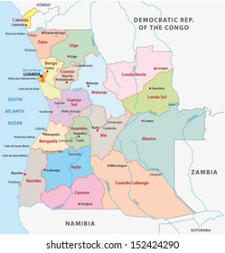 Angola Administrative Map