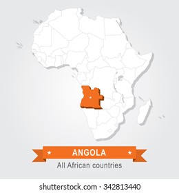 Angola. All the countries of Africa.