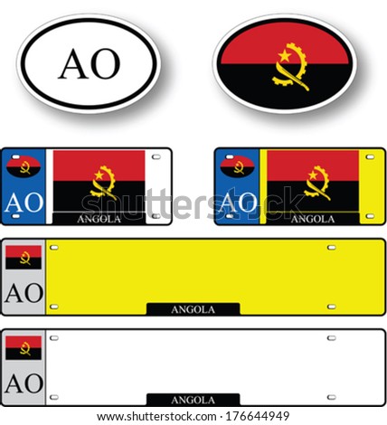 angola auto set against white background, abstract vector art illustration, image contains transparency