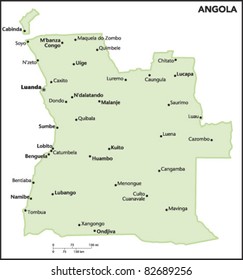 Angola Country Map