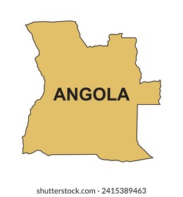 Angola country map vector illustration simple design