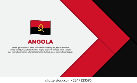Angola Flag Abstract Background Design Template. Angola Independence Day Banner Cartoon Vector Illustration. Angola Cartoon