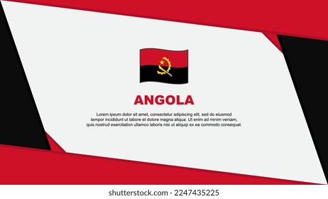 Angola Flag Abstract Background Design Template. Angola Independence Day Banner Cartoon Vector Illustration. Angola Independence Day