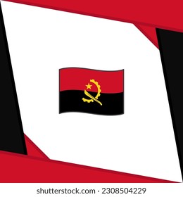 Angola Flag Abstract Background Design Template. Angola Independence Day Banner Social Media Post. Angola Independence Day