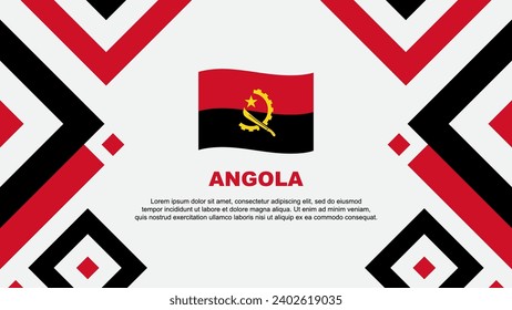 Angola Flag Abstract Background Design Template. Angola Independence Day Banner Wallpaper Vector Illustration. Angola Template
