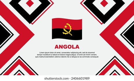 Angola Flag Abstract Background Design Template. Angola Independence Day Banner Wallpaper Vector Illustration. Angola Independence Day