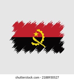 Angola Flag Brush. National Flag