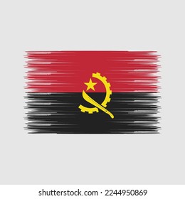 Angola Flag Brush Vector Illustration