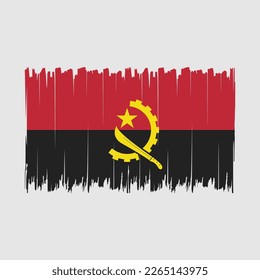 Angola Flag Pinselspitze Vektorgrafik