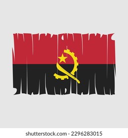 Angola Flag Brush Vector Illustration