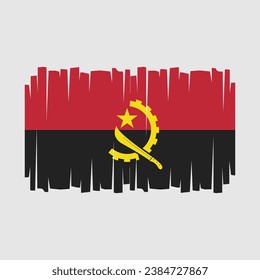 Angola  Flag Brush Vector Illustration