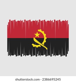 Angola Flag Brush Vector Illustration