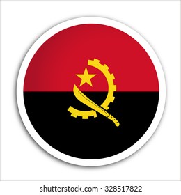 Angola flag button