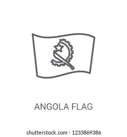 Angola flag icon. Trendy Angola flag logo concept on white background from Country Flags collection. Suitable for use on web apps, mobile apps and print media.