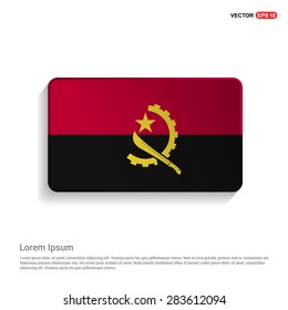 Angola flag isolated on white background - vector illustration