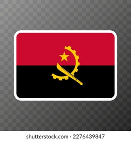 Angola flag, official colors and proportion. Vector illustration.