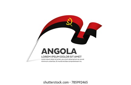 Angola flag on a white background