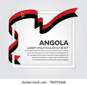 Angola flag on a white background