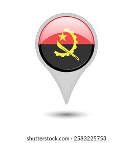 angola flag pin vector design 