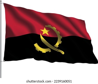 ANGOLA flag relation country hanging fabric travel immigration consultancy visa transparent