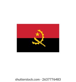 Angola Flag Shape Vector Set