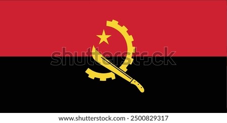 Angola flag. simple flat design.art and illustrator.independence day.poster.vector.banner.