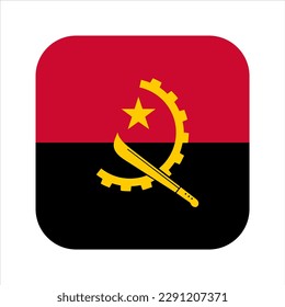 Angola flag simple illustration for independence day or election