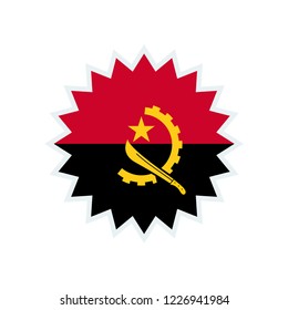 Angola flag. Angola star flag.