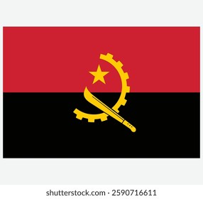 Angola Flag Vector Design , Angola Flag EPS