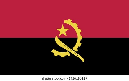 Angola Flag Vector Design Stock Illustration
