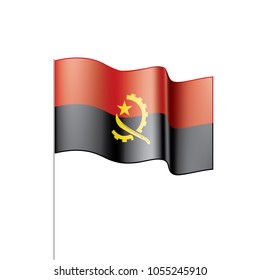 Angola flag, vector illustration